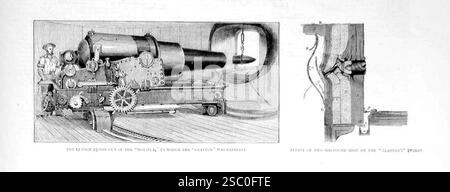 HMS 'Hotspur' Attack on HMS 'Glatton' - The Graphic 1873. Foto Stock