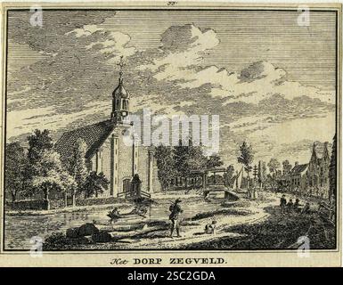 Gezicht over de Zegveldse Wetering te Zegveld op de Nederlands Hervormde kerkNB De gemeente Zegveld è per 1 januari 1989 bij de gemeente Woerden gevo. Foto Stock