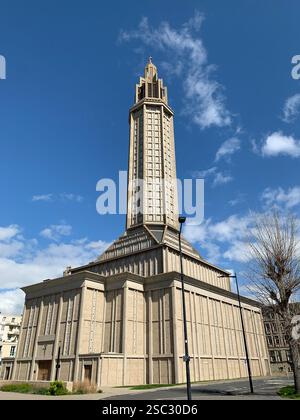 Chiesa di San Giuseppe a le Havre, Seine-Maritime, Normandia Francia Foto Stock