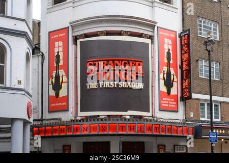 Londra, Regno Unito. 29 gennaio 2025. Produzione teatrale di Stranger Things: The First Shadow Live al Phoenix Theatre, Charing Cross Road, Camden, Londra Foto Stock