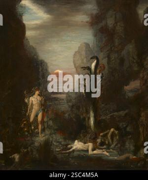 Hercules and the Lernaean Hydra (1964) di Gustave Moreau Foto Stock