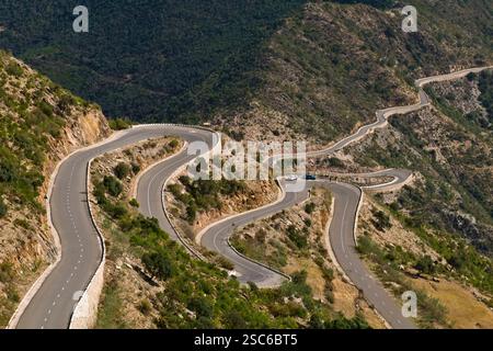 La strada da Asmara a Massawa. Eritrea Foto Stock