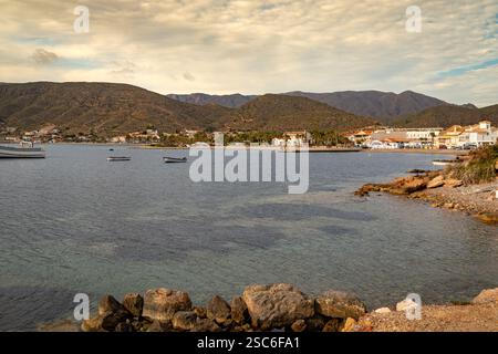 Tramonto a la Azohia. Murcia. Spagna. Foto Stock