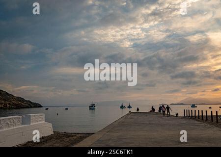 Tramonto a la Azohia. Murcia. Spagna. Foto Stock