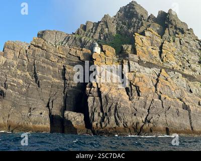 Great Skellig o Michael Skellig Island, Contea di Kerry, Irlanda Foto Stock