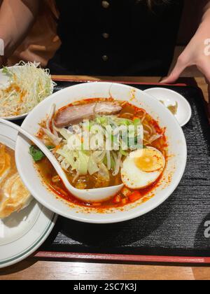 Piccante Ramen Bowl a Tokyo, Giappone Foto Stock