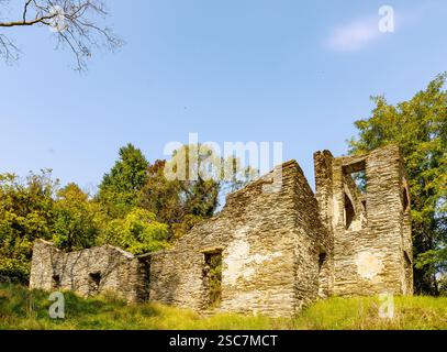 Rovine della chiesa episcopale di St. John'S presso l'Harpers Ferry National Historical Park di Harpers Ferry, Jefferson County, West Virginia, USA Foto Stock
