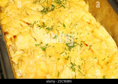 Uova strapazzate Foto Stock