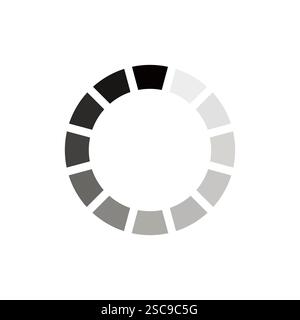 Icona avanzamento barra di caricamento . Icone della barra di caricamento. Set di icone vettoriali della barra di caricamento del sito Web, raccolta caricatore circolare Illustrazione Vettoriale