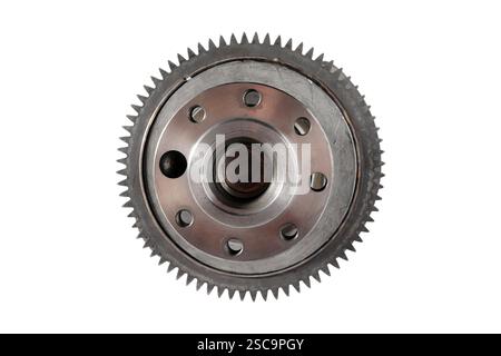 Albero motore su sfondo bianco Foto Stock