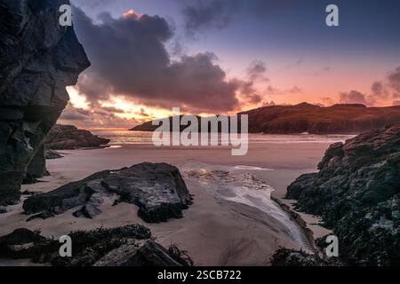 Polin Beach, Scozia. REGNO UNITO Foto Stock