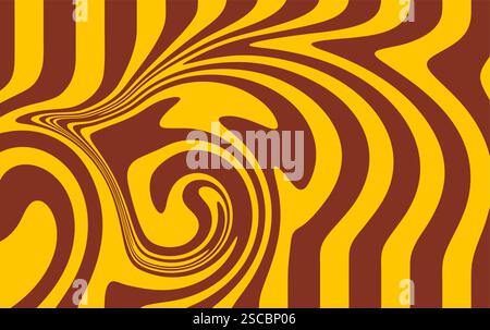 Sfondo orizzontale astratto con onde colorate. Vettore di sfondo dell'illusione ottica Illustrazione Vettoriale