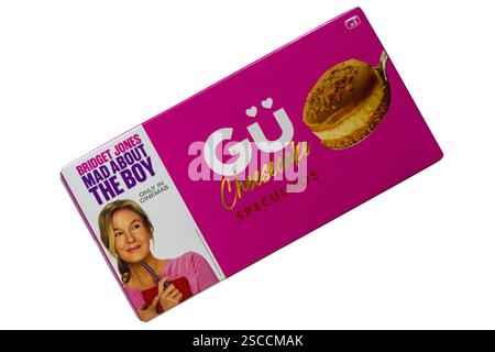 Budini Speculoos GU Cheesecake isolati su sfondo bianco Foto Stock