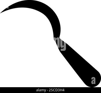 Simbolo icona falce. Strumenti agricoli segni e simboli. Illustrazione Vettoriale