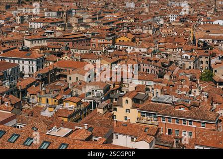 Vista aerea dei tetti in Italia Foto Stock