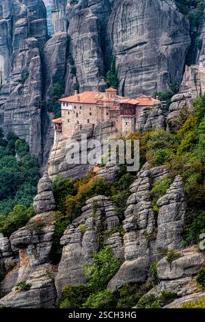 Monastero di Agios Stefanos, Grecia, Monasteri di Santa Meteora, Sacro Monastero di San Nicola Anapafsas Foto Stock