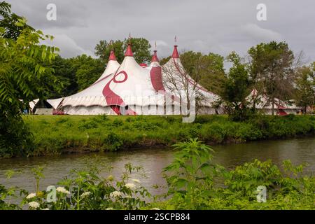 Tenda Big Top al Circus World Museum di Baraboo, Wisconsin Foto Stock