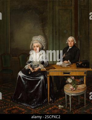 Ritratto di Jacob Feitama (1726-1797) e di sua moglie, Elisabeth de Haan (1735-1800), c1780. Foto Stock