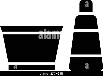 Illustrazione del design dell'icona del vettore di tintura per capelli Illustrazione Vettoriale
