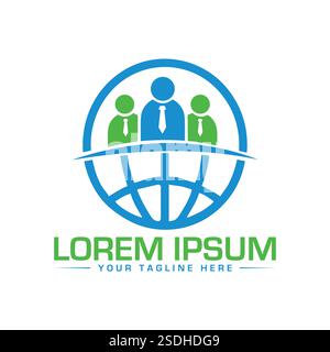 Uomo Logo Design. Design con logo Professional Men Illustrazione Vettoriale