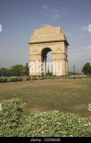 India Gate originariamente chiamato All India War Memorial Monument, Rajpath, nuova Delhi, India, Asia Foto Stock