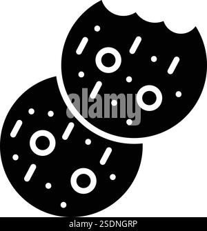 Illustrazione della progettazione dell'icona del vettore cookie Illustrazione Vettoriale