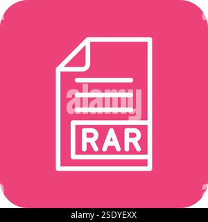 Illustrazione di progettazione dell'icona del vettore RAR Illustrazione Vettoriale