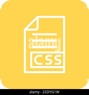 Illustrazione di progettazione dell'icona del vettore CSS Illustrazione Vettoriale