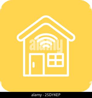 Illustrazione di progettazione dell'icona vettoriale Smart House Illustrazione Vettoriale