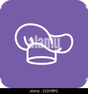 Illustrazione del design dell'icona Chef Hat Vector Illustrazione Vettoriale