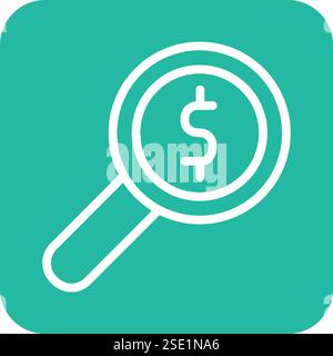 Illustrazione del design dell'icona del vettore di ingrandimento Illustrazione Vettoriale