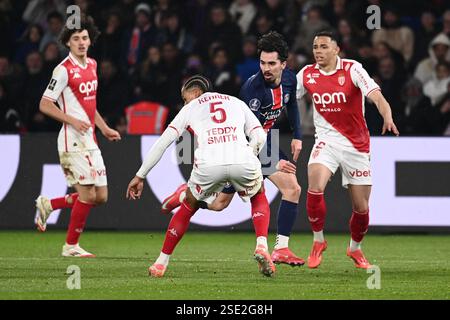 Parigi, Francia. 7 febbraio 2025. Vitinha durante la partita del 21 ° giorno di Ligue 1 McDonald's tra PSG e AS Monaco, al Parc des Princes, 7 febbraio 2025. - 07/02/2025 - Francia/Ile-de-France (regione)/Parigi - Julien Mattia/le Pictorium credito: LE PICTORIUM/Alamy Live News Foto Stock