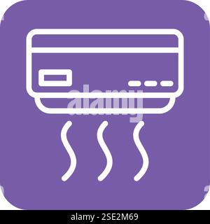 Illustrazione del design dell'icona del vettore del climatizzatore Illustrazione Vettoriale