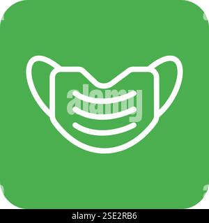 Medical mask Vector Icon Design Illustration Illustrazione Vettoriale