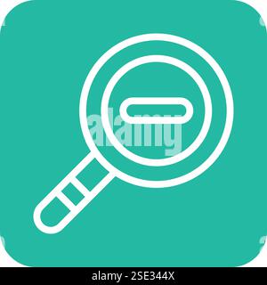 Illustrazione di progetto dell'icona del vettore Zoom indietro Illustrazione Vettoriale