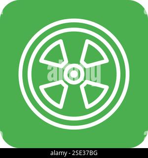 Illustrazione della progettazione dell'icona del vettore nucleare Illustrazione Vettoriale