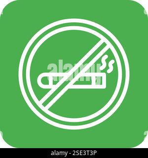 Illustrazione del design dell'icona del vettore vietato fumare Illustrazione Vettoriale
