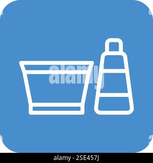 Illustrazione del design dell'icona del vettore di tintura per capelli Illustrazione Vettoriale