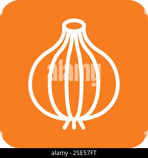 Illustrazione di progettazione dell'icona Onion Vector Illustrazione Vettoriale