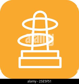 Illustrazione del disegno dell'icona del vettore anulare Illustrazione Vettoriale