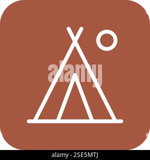Illustrazione del design dell'icona di Camping Vector Illustrazione Vettoriale