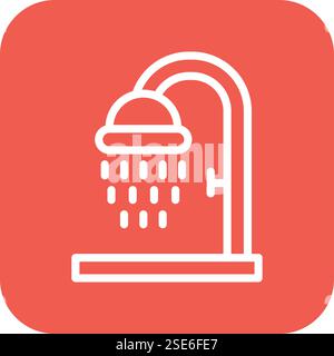 Illustrazione del design dell'icona del vettore doccia Illustrazione Vettoriale