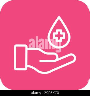 Illustrazione di progettazione dell'icona del vettore di donazione del sangue Illustrazione Vettoriale