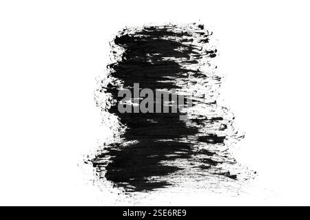 Tratti di pennello nero isolati su sfondo bianco. Grunge gli elementi di progettazione Foto Stock