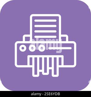 Illustrazione di progettazione dell'icona del vettore di trinciatura della carta Illustrazione Vettoriale