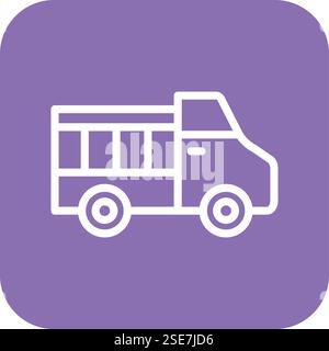 Illustrazione del design dell'icona vettore del carrello elevatore Illustrazione Vettoriale