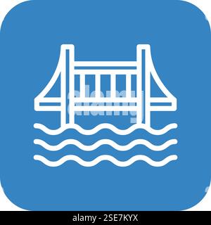 Illustrazione della progettazione dell'icona del vettore ponte Illustrazione Vettoriale
