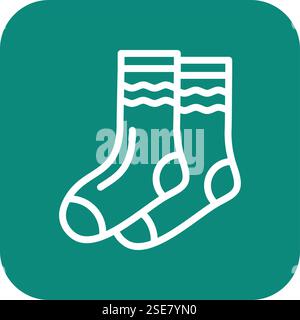 Illustrazione di progettazione dell'icona Vector SOCK Illustrazione Vettoriale