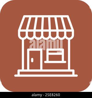 Illustrazione del design dell'icona Vector del Coffee Shop Illustrazione Vettoriale