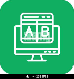 Illustrazione del design dell'icona del vettore AB test Illustrazione Vettoriale